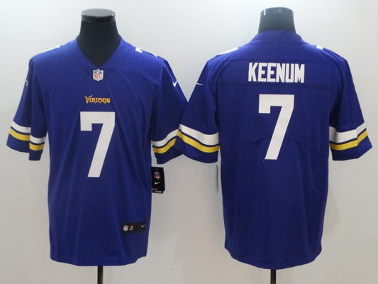 Men's Minnesota Vikings Case Keenum #7 Purple Game Jersey1