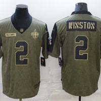 Men's New Orleans Saints Jameis Winston #2 Brown Game Jersey1