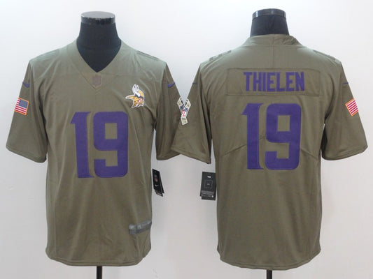 Men's Minnesota Vikings Adam Thielen #19 Brown Game Player Jersey1