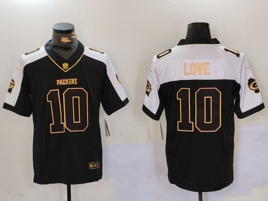 Men's Green Bay Packers Jordan Love #10 Black Game Player Jersey1