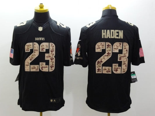 Men's Cleveland Browns Joe Haden #23 Black Player Game Jersey1