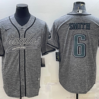 Men's Philadelphia Eagles DeVonta Smith #6 Gray Player Jersey1 Joint Edition