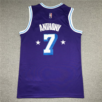 Men's Los Angeles Lakers Carmelo Anthony Purple Swingman Jersey1 - City Edition