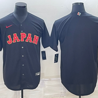 Men's 2023 World Baseball Classic Japan Black Blank Jersey1