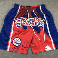 Men's Philadelphia 76ers Red Swingman Pocket Shorts1