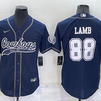 Men's Dallas Cowboys CeeDee Lamb #88 Navy Game Jersey1 Joint Edition