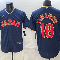 Men's Japan Baseball Yoshinobu Yamamoto #18 Navy 2026 World Baseball Classic Stadium Jersey