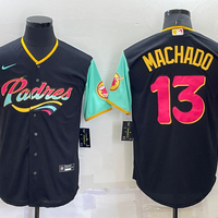 Men's San Diego Padres Manny Machado #13 Black City Connect Replica Player Jersey1