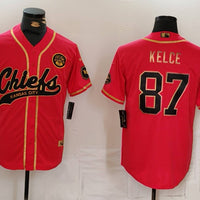 Men's Kansas City Chiefs Travis Kelce #87 Red Player Jersey1