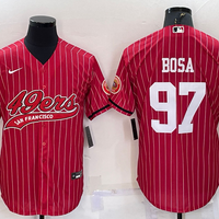 Men's San Francisco 49ers Nick Bosa #97 Red Player Jersey1 Joint Edition