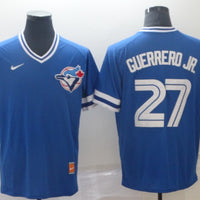 Men's Toronto Blue Jays1 Vladimir Guerrero Jr. #27 Blue Replica Player Jersey