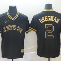 Men's Houston Astros Alex Bregman #2 Black Replica Player Jersey1