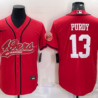Men's San Francisco 49ers Brock Purdy #13 Red Game Jersey1 Joint Edition