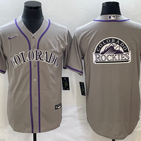 Men's Colorado Rockies Gray Replica Team Jersey1