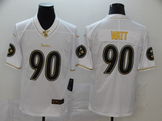 Men's Pittsburgh Steelers T.J. Watt #90 White Alternate Game Jersey1