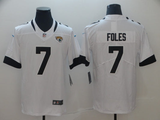 Men's Jacksonville Jaguars Nick Foles #7 White Game Jersey1