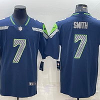 Men's Seattle Seahawks Geno Smith #7 Navy Game Jersey