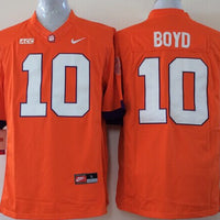 Men's Clemson Tigers Tajh Boyd #10 Orange Game Jersey