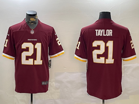 Men's Washington Commanders Sean Taylor #21 Burgundy Team Game Jersey1