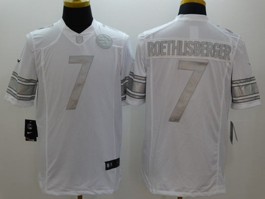 Men's Pittsburgh Steelers Ben Roethlisberger #7 White Game Player Jersey1