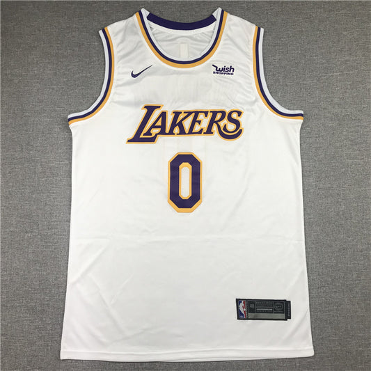 Men's Los Angeles Lakers Russell Westbrook #0 NBA White 2020/21 Swingman Jersey1