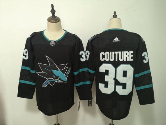 Men's San Jose Sharks Logan Couture #39 Black Breakaway Player Jersey1