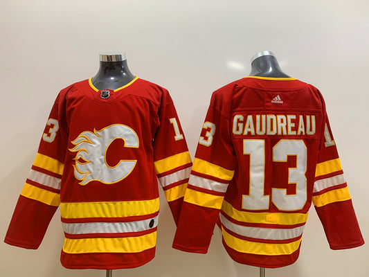 Men's Calgary Flames Johnny Gaudreau #13 Red Home Breakaway Player Jersey1