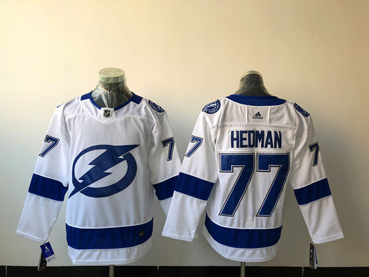 Men's Tampa Bay Lightning Victor Hedman #77 White Home Breakaway Jersey1
