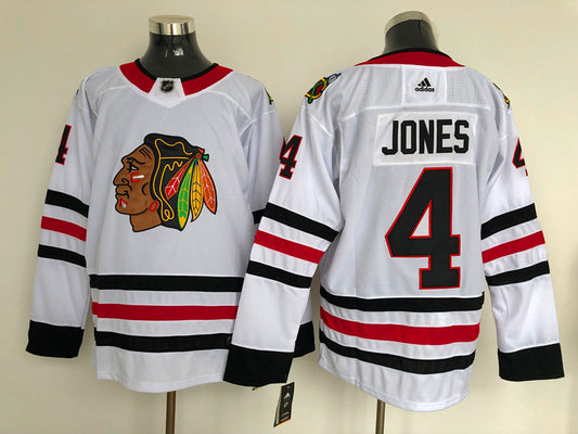 Men's Chicago Blackhawks Seth Jones #4 White Breakaway Player Jersey1