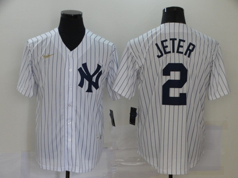 Derek Jeter New York Yankees White Jersey