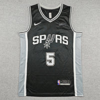 Men's San Antonio Spurs Stephon Castle #5 Black Swingman Jersey - Icon Edition