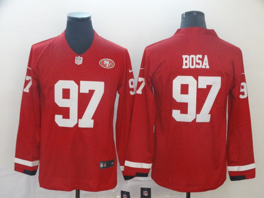 Men's San Francisco 49ers Nick Bosa #97 Red Player Game Jersey1