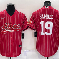 Men's San Francisco 49ers Deebo Samuel #19 Red Player Jersey1 Joint Edition
