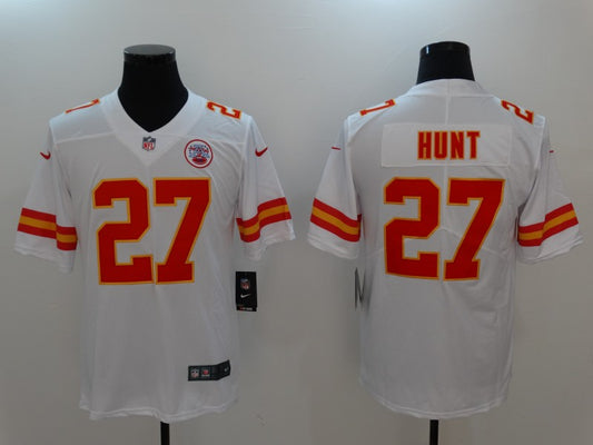 Men's Kansas City Chiefs Karim Hunt #27 White Game Jersey1