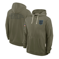 Men's Carolina Panthers Olive 2025 Salute to Service Sideline Standard Issue Dri-FIT Hoodie