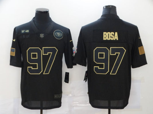Men's San Francisco 49ers Nick Bosa #97 Black Authentic Game Jersey1