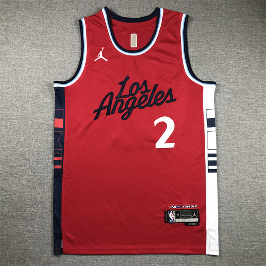 Men's LA Clippers Kawhi Leonard #2 Red Swingman Jersey1