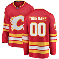 Men's Calgary Flames Red Home Breakaway Custom Jersey1