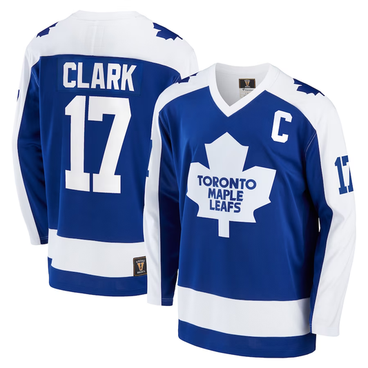 Men's Toronto Maple Leafs Wendel Clark #17 Blue Authentic Player Jersey1