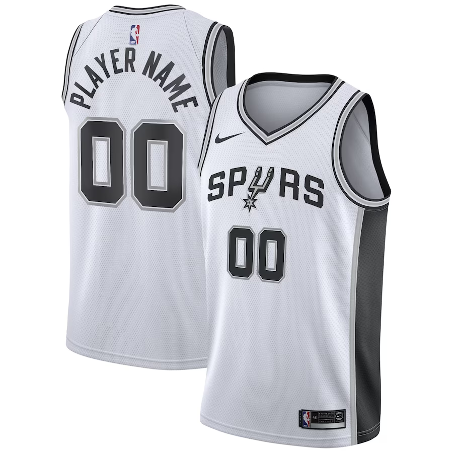 Men's San Antonio Spurs White 2020/21 Swingman Custom Jersey1 - Association Edition