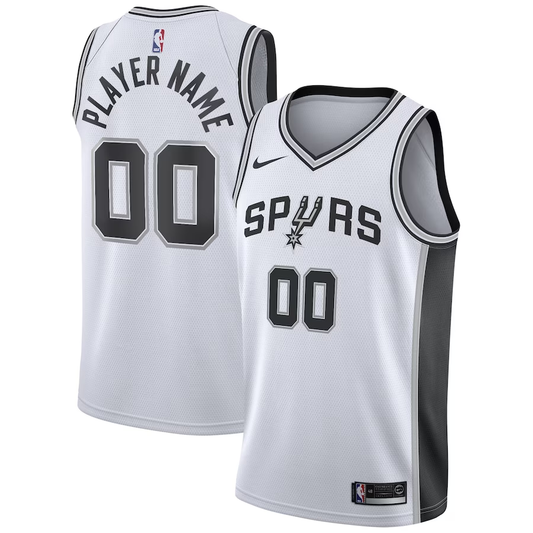 Men's San Antonio Spurs White 2020/21 Swingman Custom Jersey1 - Association Edition