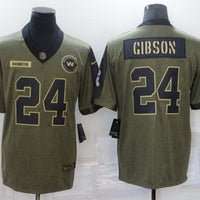 Men's Washington Commanders Antonio Gibson #24 Brown Game Jersey1