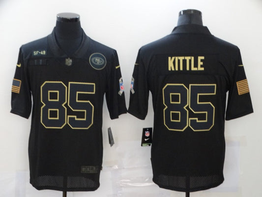 Men's San Francisco 49ers #85 George Kittle Black Alternate Game Jersey1