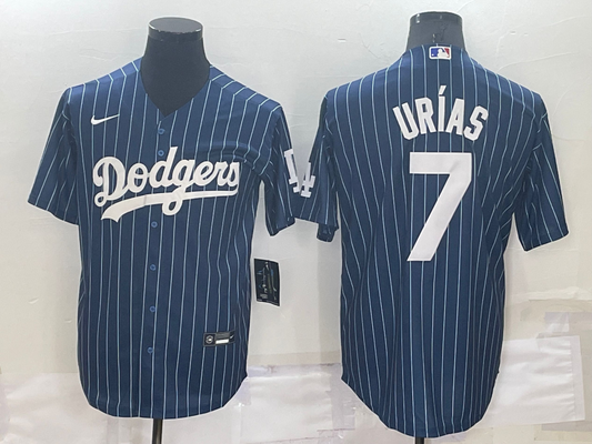 Men's Los Angeles Dodgers Julio Urias #7 Blue Stitched Player Jersey1