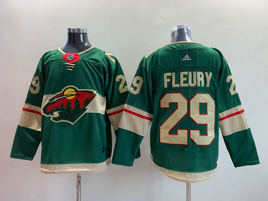 Men's Minnesota Wild Marc Andre Fleury #29 Green Home Breakaway Player Jersey1