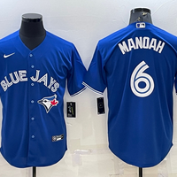 Men's Toronto Blue Jays Alex Manoah #6 Blue Replica Baseball Jersey1