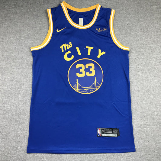 Men's Golden State Warriors James Wiseman #33 Blue Swingman Player Jersey1