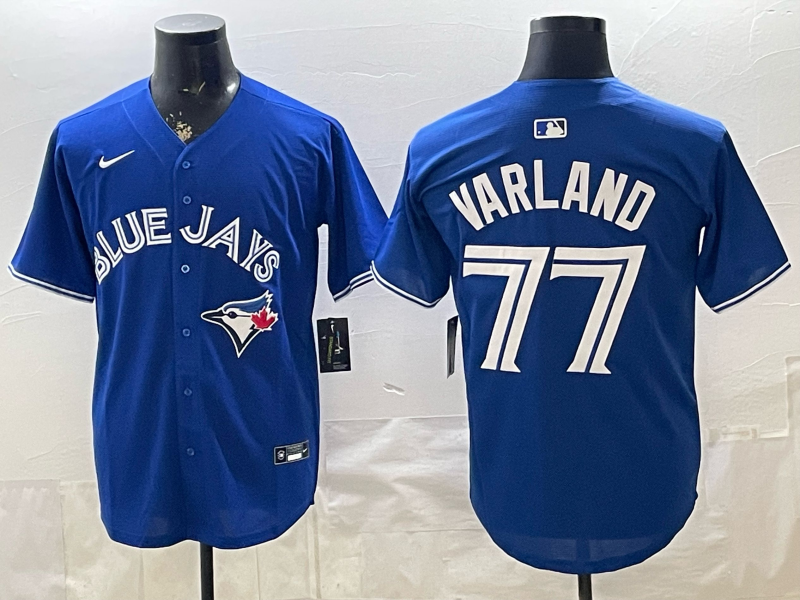 Men's Toronto Blue Jays Louis Varland #77 Royal Limited Player Jersey