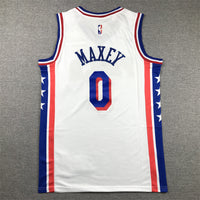 Men's Philadelphia 76ers Tyrese Maxey White Fastbreak Replica Player Jersey1