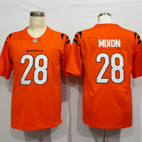 Men's Cincinnati Bengals Joe Mixon #28 Orange Alternate Game Jersey1